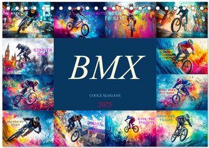 Buchcover BMX - Coole Slogans (Tischkalender 2025 DIN A5 quer), CALVENDO Monatskalender | Dirk Meutzner | EAN 9783457184899 | ISBN 3-457-18489-5 | ISBN 978-3-457-18489-9