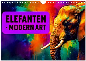 Buchcover Elefanten - modern Art (Wandkalender 2026 DIN A4 quer), CALVENDO Monatskalender | Susan Michel | EAN 9783457246290 | ISBN 3-457-24629-7 | ISBN 978-3-457-24629-0