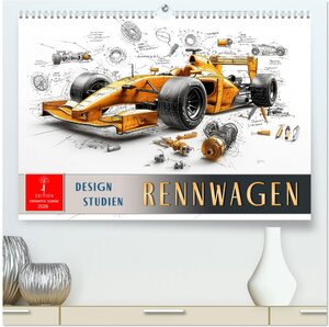 Buchcover Rennwagen - Design Studien (hochwertiger Premium Wandkalender 2026 DIN A2 quer), Kunstdruck in Hochglanz | Peter Roder | EAN 9783457268438 | ISBN 3-457-26843-6 | ISBN 978-3-457-26843-8