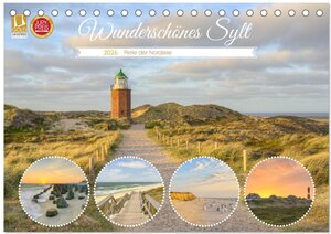 Buchcover Wunderschönes Sylt - Perle der Nordsee (Tischkalender 2026 DIN A5 quer), CALVENDO Monatskalender | Michael Valjak | EAN 9783457498231 | ISBN 3-457-49823-7 | ISBN 978-3-457-49823-1
