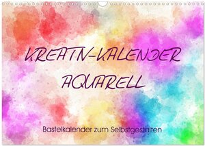 Buchcover Kreativ-Kalender Aquarell. Bastelkalender zum Selbstgestalten (Wandkalender 2026 DIN A3 quer), CALVENDO Monatskalender | Rose Hurley | EAN 9783457755198 | ISBN 3-457-75519-1 | ISBN 978-3-457-75519-8