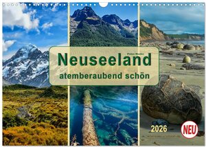 Buchcover Neuseeland - atemberaubend schön (Wandkalender 2026 DIN A3 quer), CALVENDO Monatskalender | Peter Roder | EAN 9783457963760 | ISBN 3-457-96376-2 | ISBN 978-3-457-96376-0
