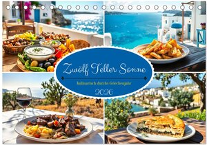 Buchcover Zwölf Teller Sonne – Kulinarisch durchs Griechenjahr (Tischkalender 2026 DIN A5 quer), CALVENDO Monatskalender | Fred Schimak | EAN 9783457990223 | ISBN 3-457-99022-0 | ISBN 978-3-457-99022-3