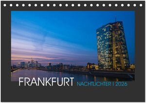 Buchcover FRANKFURT - Nachtlichter 2026 (Tischkalender 2026 DIN A5 quer), CALVENDO Monatskalender | Georg Stelzner | EAN 9783457993552 | ISBN 3-457-99355-6 | ISBN 978-3-457-99355-2