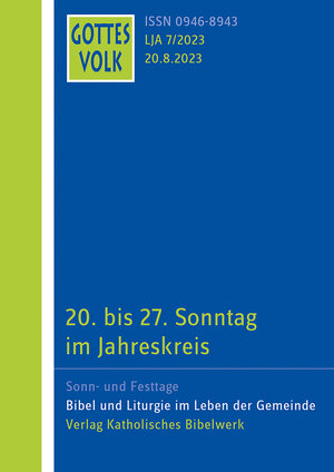 Buchcover Gottes Volk LJ A7/2023 | EAN 9783460268173 | ISBN 3-460-26817-4 | ISBN 978-3-460-26817-3