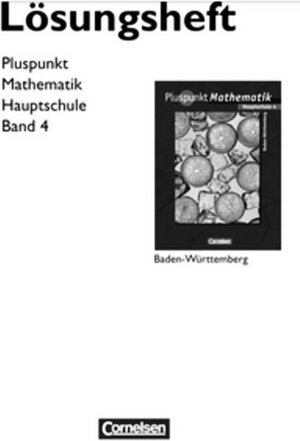 Buchcover Pluspunkt Mathematik - Baden-Württemberg - Bisherige Ausgabe / Band 4 - Lösungen zum Schülerbuch | Rainer Bamberg | EAN 9783464523124 | ISBN 3-464-52312-8 | ISBN 978-3-464-52312-4