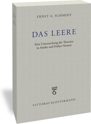 Buchcover Das Leere | Ernst A. Schmidt | EAN 9783465028215 | ISBN 3-465-02821-X | ISBN 978-3-465-02821-5