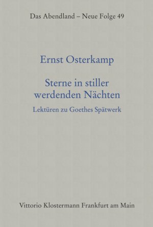 Buchcover Sterne in stiller werdenden Nächten | Ernst Osterkamp | EAN 9783465046578 | ISBN 3-465-04657-9 | ISBN 978-3-465-04657-8