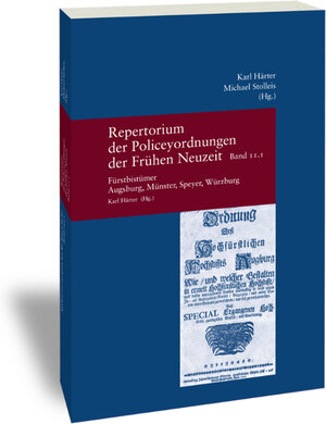 Buchcover Repertorium der Policeyordnungen der Frühen Neuzeit Band 11: Fürstbistümer Augsburg, Münster, Speyer, Würzburg  | EAN 9783465142478 | ISBN 3-465-14247-0 | ISBN 978-3-465-14247-8