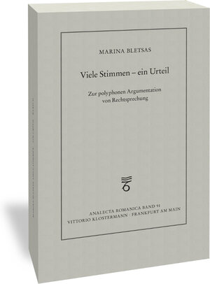 Buchcover Viele Stimmen - ein Urteil | Marina Bletsas | EAN 9783465145349 | ISBN 3-465-14534-8 | ISBN 978-3-465-14534-9