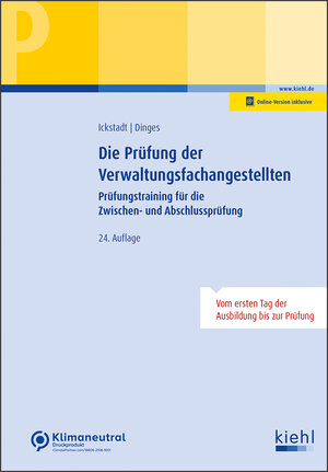 Buchcover Die Prüfung der Verwaltungsfachangestellten | Ewald Ickstadt | EAN 9783470009926 | ISBN 3-470-00992-9 | ISBN 978-3-470-00992-6