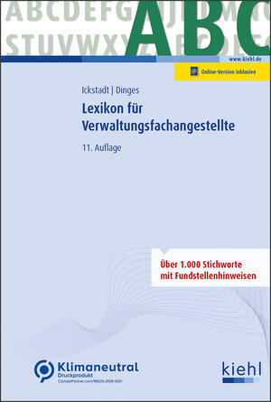 Buchcover Lexikon für Verwaltungsfachangestellte | Ewald Ickstadt | EAN 9783470010021 | ISBN 3-470-01002-1 | ISBN 978-3-470-01002-1