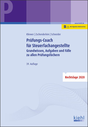 Buchcover Prüfungs-Coach für Steuerfachangestellte | Ekkehard Kliewer | EAN 9783470644493 | ISBN 3-470-64449-7 | ISBN 978-3-470-64449-3