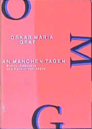 Buchcover An manchen Tagen | Oskar Maria Graf | EAN 9783471776964 | ISBN 3-471-77696-6 | ISBN 978-3-471-77696-4