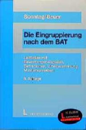 Buchcover Eingruppierung nach dem BAT | Jörg Sonntag | EAN 9783472039402 | ISBN 3-472-03940-X | ISBN 978-3-472-03940-2
