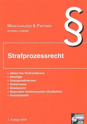 Buchcover Standardkartei Strafprozessrecht | Andreas Lichleder | EAN 9783472055327 | ISBN 3-472-05532-4 | ISBN 978-3-472-05532-7