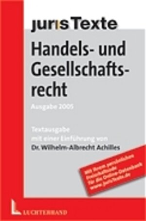 Handels- und Gesellschaftsrecht. Textausgabe einschließlich Online-Aktualisierung