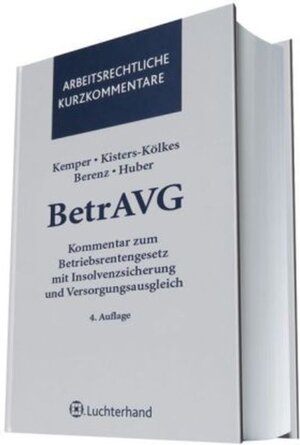Buchcover BetrAVG | Kurt Kemper | EAN 9783472076827 | ISBN 3-472-07682-8 | ISBN 978-3-472-07682-7