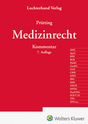 Buchcover Medizinrecht Kommentar  | EAN 9783472098232 | ISBN 3-472-09823-6 | ISBN 978-3-472-09823-2
