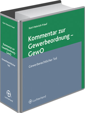 Buchcover Kommentar zur Gewerbeordnung. Loseblattausgabe | Eberhard Fuhr | EAN 9783472105701 | ISBN 3-472-10570-4 | ISBN 978-3-472-10570-1