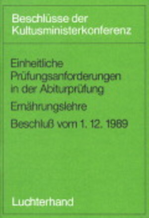 Buchcover Einheitliche Prüfungsanforderungen in der Abiturprüfung / Einheitliche Prüfungsanforderungen in der Abiturprüfung  | EAN 9783472529330 | ISBN 3-472-52933-4 | ISBN 978-3-472-52933-0