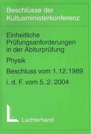 Buchcover Einheitliche Prüfungsanforderungen in der Abiturprüfung / Einheitliche Prüfungsanforderungen in der Abiturprüfung  | EAN 9783472529668 | ISBN 3-472-52966-0 | ISBN 978-3-472-52966-8
