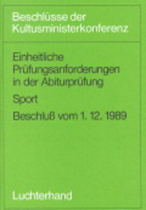 Buchcover Einheitliche Prüfungsanforderungen in der Abiturprüfung / Einheitliche Prüfungsanforderungen in der Abiturprüfung  | EAN 9783472529699 | ISBN 3-472-52969-5 | ISBN 978-3-472-52969-9