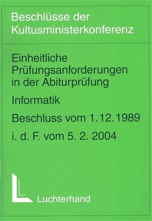Buchcover Einheitliche Prüfungsanforderungen in der Abiturprüfung / Einheitliche Prüfungsanforderungen in der Abiturprüfung  | EAN 9783472529705 | ISBN 3-472-52970-9 | ISBN 978-3-472-52970-5