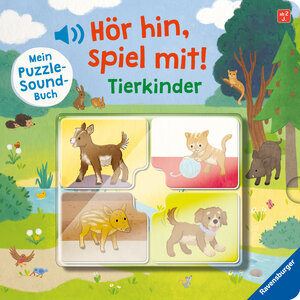 Buchcover Hör hin, spiel mit! Bei den Tierkindern | Sandra Grimm | EAN 9783473416950 | ISBN 3-473-41695-9 | ISBN 978-3-473-41695-0