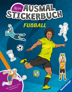 Buchcover Mein Ausmalstickerbuch - Fußball  | EAN 9783473489084 | ISBN 3-473-48908-5 | ISBN 978-3-473-48908-4