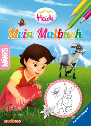 Buchcover Ravensburger Minis: Heidi - mein Malbuch  | EAN 9783473496525 | ISBN 3-473-49652-9 | ISBN 978-3-473-49652-5