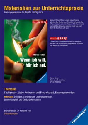 Buchcover Materialien zur Unterrichtspraxis - Werner Färber: Wenn ich will, hör ich auf.  | EAN 9783473981199 | ISBN 3-473-98119-2 | ISBN 978-3-473-98119-9