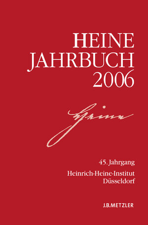 Buchcover Heine-Jahrbuch 2006 | Kenneth A. Loparo | EAN 9783476002020 | ISBN 3-476-00202-0 | ISBN 978-3-476-00202-0
