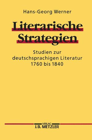 Buchcover Literarische Strategien | Hans G Werner | EAN 9783476008923 | ISBN 3-476-00892-4 | ISBN 978-3-476-00892-3