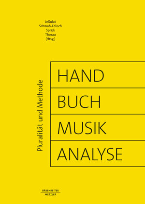 Buchcover Handbuch Musikanalyse  | EAN 9783476026170 | ISBN 3-476-02617-5 | ISBN 978-3-476-02617-0