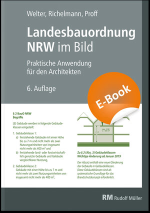 Buchcover Landesbauordnung NRW im Bild - E-Book (PDF) | Dirk Richelmann | EAN 9783481033682 | ISBN 3-481-03368-0 | ISBN 978-3-481-03368-2