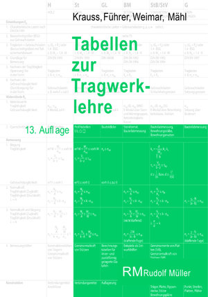 Buchcover Tabellen zur Tragwerklehre, 13. Auflage | Florian Mähl | EAN 9783481045265 | ISBN 3-481-04526-3 | ISBN 978-3-481-04526-5