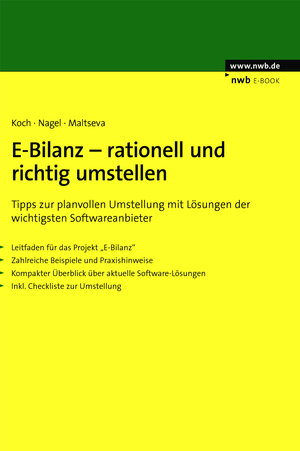 Buchcover E-Bilanz - rationell und richtig umstellen | Sebastian Koch | EAN 9783482000584 | ISBN 3-482-00058-1 | ISBN 978-3-482-00058-4