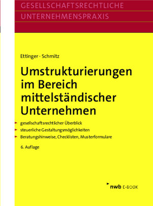 Buchcover Umstrukturierungen im Bereich mittelständischer Unternehmen | Jochen Ettinger | EAN 9783482016127 | ISBN 3-482-01612-7 | ISBN 978-3-482-01612-7