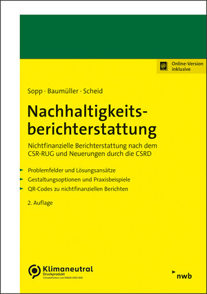 Buchcover Nachhaltigkeitsberichterstattung | Karina Sopp | EAN 9783482018527 | ISBN 3-482-01852-9 | ISBN 978-3-482-01852-7