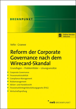 Buchcover Reform der Corporate Governance nach dem Wirecard-Skandal | Patrick Velte | EAN 9783482020711 | ISBN 3-482-02071-X | ISBN 978-3-482-02071-1