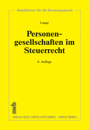 Buchcover Personengesellschaften im Steuerrecht  | EAN 9783482412561 | ISBN 3-482-41256-1 | ISBN 978-3-482-41256-1