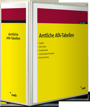 Buchcover Amtliche Abschreibungstabellen (AfA) ohne Fortsetzungsbezug  | EAN 9783482437052 | ISBN 3-482-43705-X | ISBN 978-3-482-43705-2