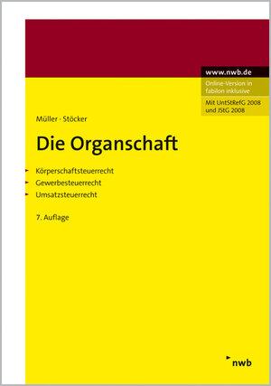 Buchcover Die Organschaft | Thomas Müller | EAN 9783482446078 | ISBN 3-482-44607-5 | ISBN 978-3-482-44607-8