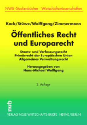 Buchcover Öffentliches Recht und Europarecht  | EAN 9783482483424 | ISBN 3-482-48342-6 | ISBN 978-3-482-48342-4