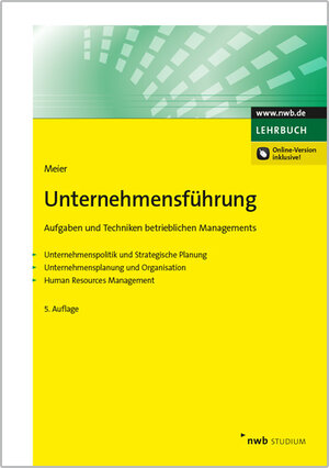 Buchcover Unternehmensführung | Harald Meier | EAN 9783482489655 | ISBN 3-482-48965-3 | ISBN 978-3-482-48965-5