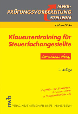 Buchcover Klausurentraining für Steuerfachangestellte - Zwischenprüfung | Dieter Dahms | EAN 9783482520723 | ISBN 3-482-52072-0 | ISBN 978-3-482-52072-3