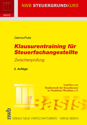 Buchcover Klausurentraining für Steuerfachangestellte - Zwischenprüfung | Dieter Dahms | EAN 9783482520730 | ISBN 3-482-52073-9 | ISBN 978-3-482-52073-0