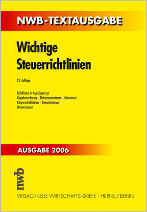 Wichtige Steuerrichtlinien