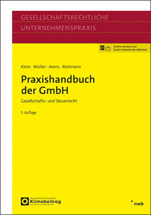 Buchcover Praxishandbuch der GmbH | Hartmut Klein | EAN 9783482569654 | ISBN 3-482-56965-7 | ISBN 978-3-482-56965-4